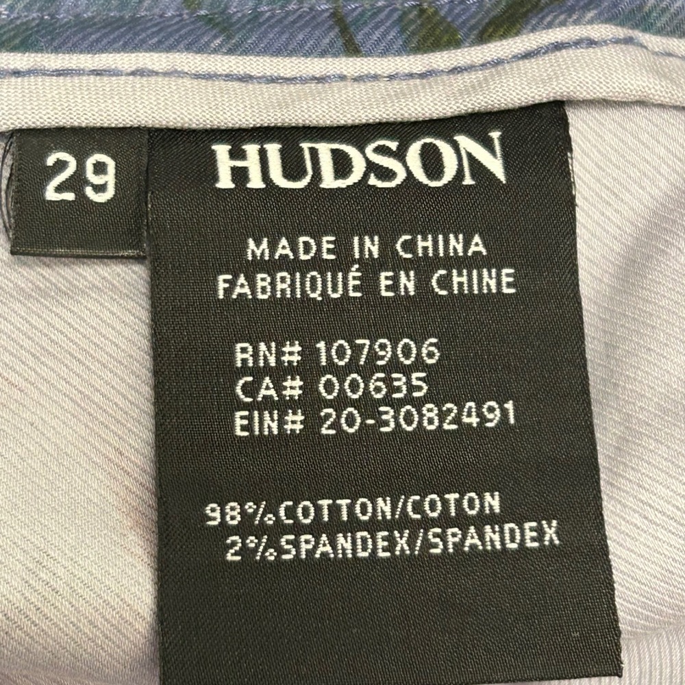 Hudson Women's Purple Floral Carpenter Ankle Jeans Size 29 Cropped Flower Denim - Picture 11 of 13